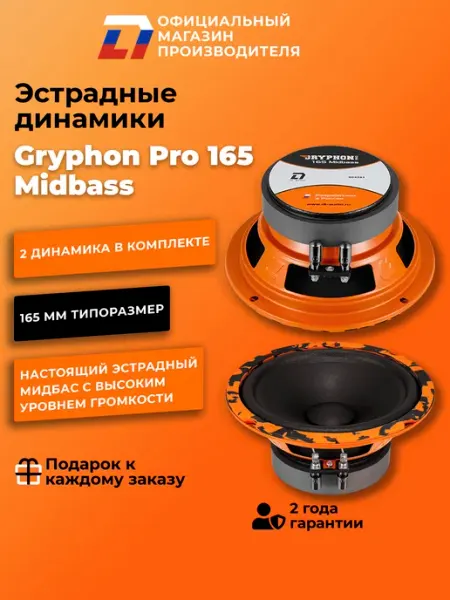 Акустическая система DL Audio Gryphon Pro 165 Midbass, Колонки автомобильные 16 см