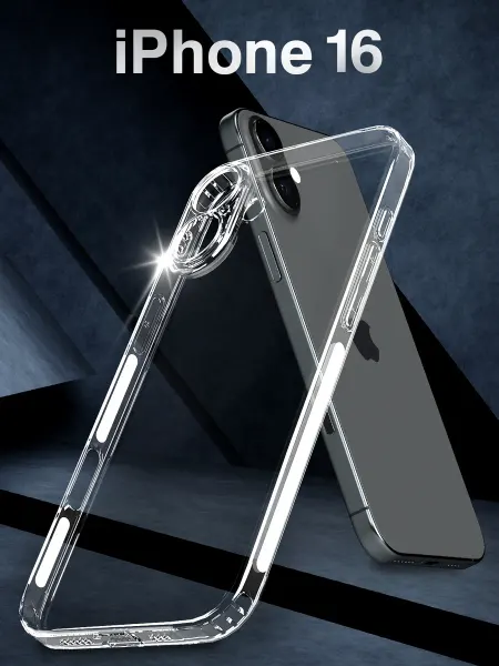 7ELLER Чехол на iPhone 16 прозрачный противоударный