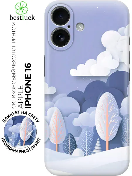 Bestluck Чехол на Apple iPhone 16 зимний
