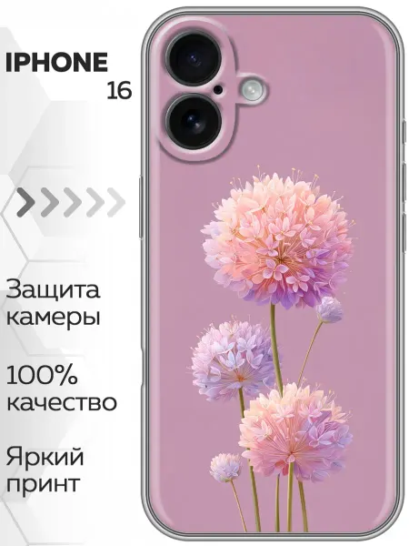 Marketclub Чехол на Iphone 16 цветы (женский)