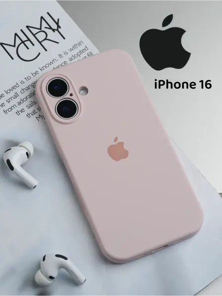 Persica Чехол на iPhone 16 силиконовый квадратный
