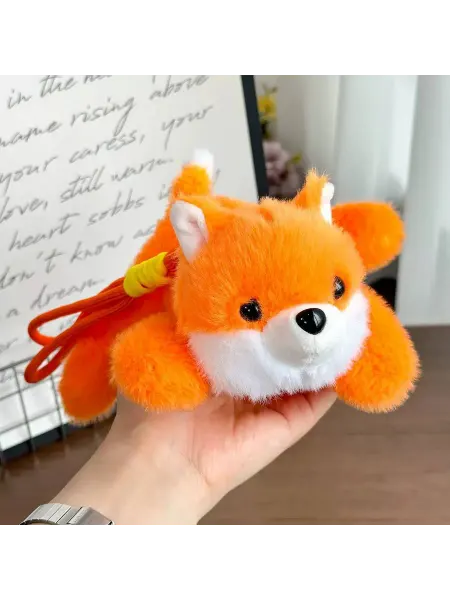 Unicorn Toys Мягкая игрушка брелок лисичка 16 см