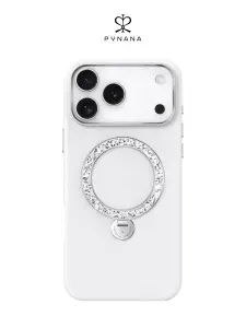 Чехол PYNANA IPhone 17 Pro кожа, алмазная гравировка, Dancing Circle Series