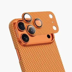 Защитные линзы Keephone KEVILAR LENS на камеру для iPhone 17 Pro Max / Оранжевый