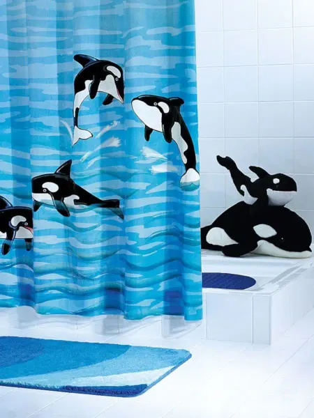 Ridder Штора для ванных комнат Orka синий голубой 180*200