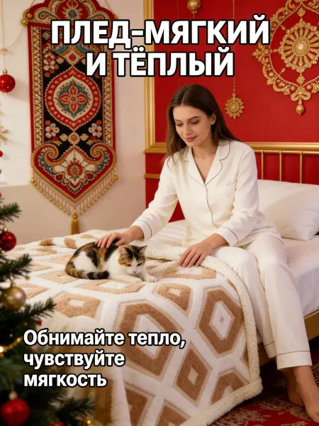 Greenville Плед 180x200 см Тёплый антистатик для друзей