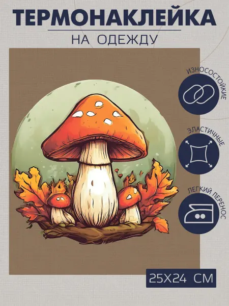 1VUSHKA-art Термонаклейка на одежду Мухоморы