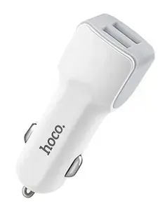 Автомобильное зарядное устройство Hoco Z23, 2.4А, 2USB, белый / зарядка в прикуриватель