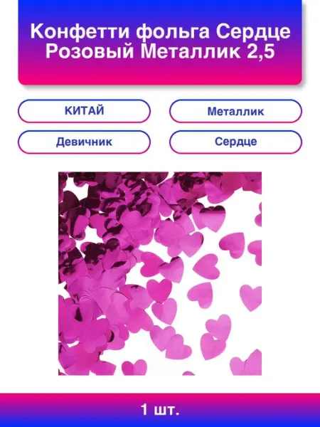 Волна Веселья 2шт. Конфетти тишью Круг, Голубой микс, 2,5 см, 50 г