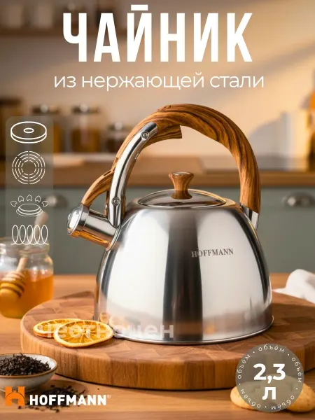 Hoffmann Чайник со свистком 2,3л НМ 55161
