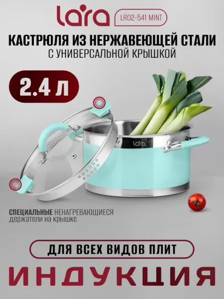 Lara Кастрюля 2,4 л из нержавеющей стали LR02-541