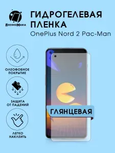 Гидрогелевая защитная пленка для смартфона OnePlus Nord 2 Pac-Man