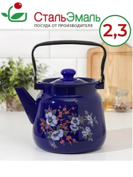 Стальэмаль Чайник 2,5 л эмалированный