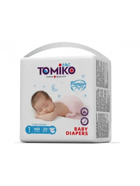 Tomiko Подгузники детские (мини) NB (2-5 КГ) 20 шт