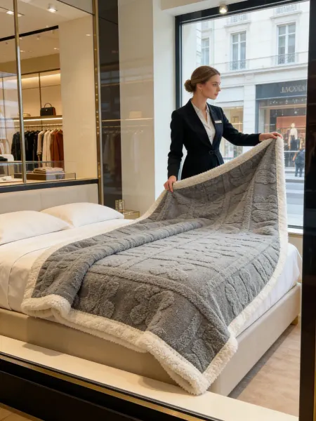 LC Waikiki плед на диван 200x220,мягкий теплый