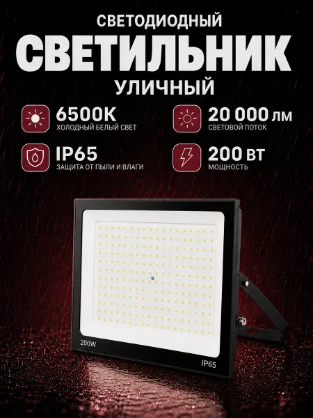 VENERA Светильник уличный переносной фонарь 200Вт прожектор 220 1шт
