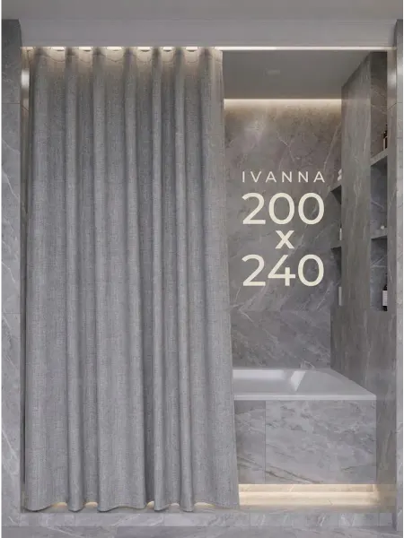 IVANNA Потолочная штора в ванную 200х240 тканевая