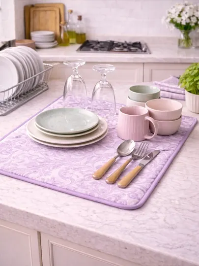 Сушилка для посуды, коврик для кухни, впитывающий мат, мягкий микрофибер