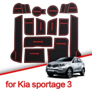 Коврики нескользящие в ниши автомобиля Киа Спортейдж 3 Kia Sportage 3 2011-2015 г.г.