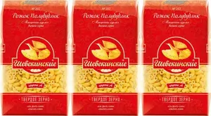 Макаронные изделия Шебекинские No 202 Рожок Полубублик из твердых сортов пшеницы 450 г, комплект: 3 упаковки