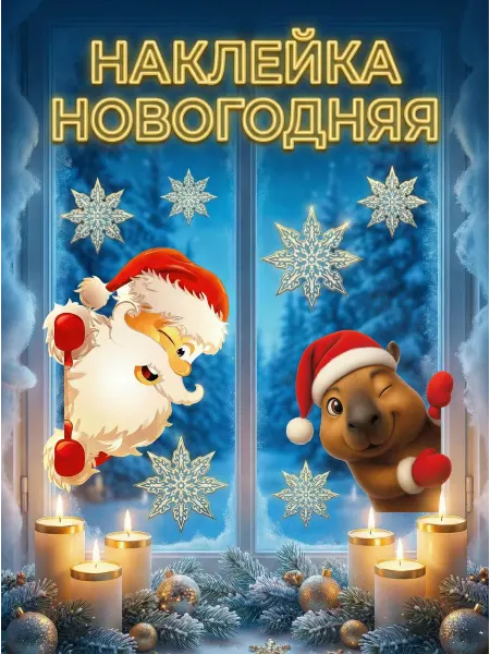 Best Board's Наклейки новогодние на окна, Новый год 2026