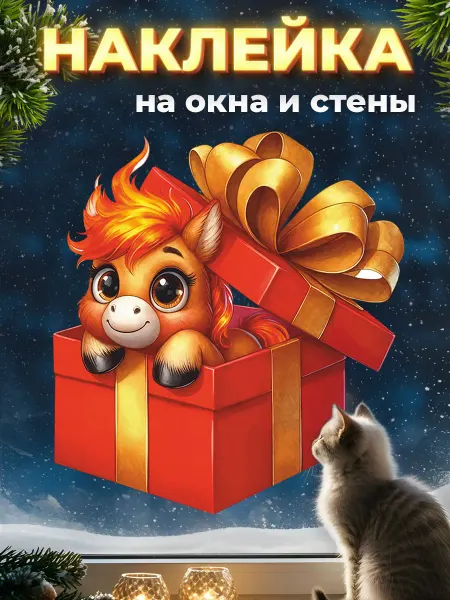 Onprint Новогодние наклейки Лошадь символ 2026