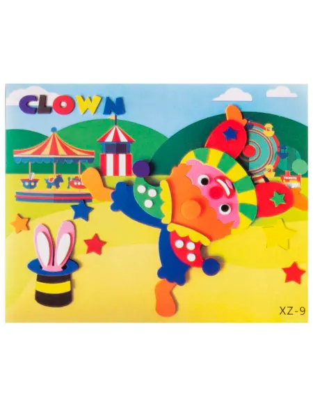 Игрушки Греми Аппликация для детей Клоун 21х26см
