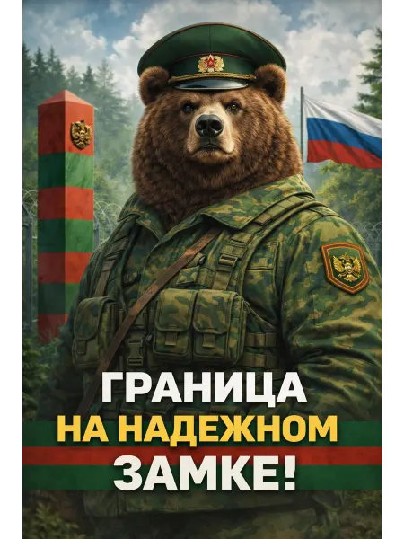 Постер на стену 23 февраля военный 50x70