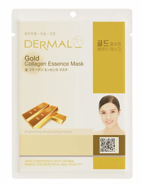 DERMAL Тканевая маска с коллоидным золотом и коллагеном 23 г