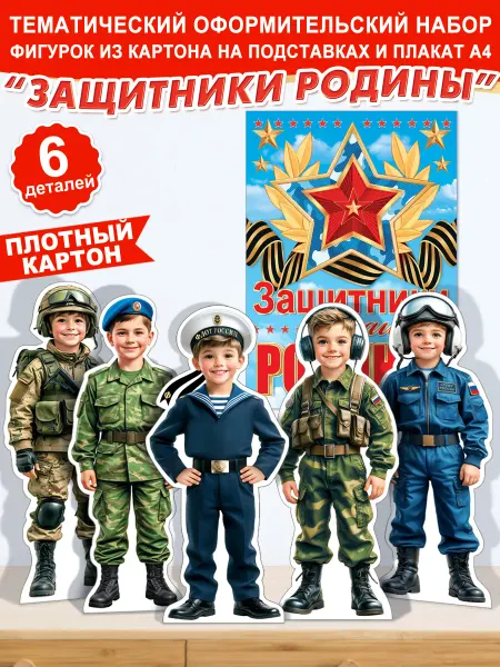 Мир открыток Плакаты 23 февраля на подставках для оформления