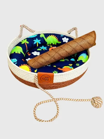 Лежанка для кошки с охлаждающим ковриком и мягкой подстилкой, подходит для всех сезонов
