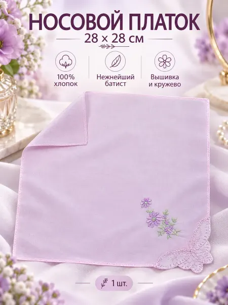 Pastel_lux Носовой платок 28х28 см