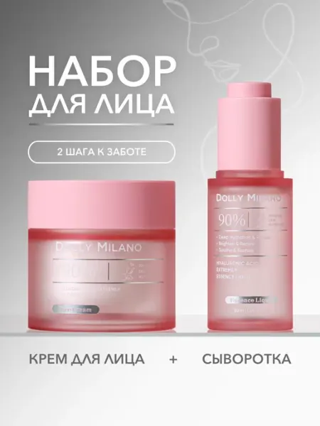 DOLLY MILANO Набор уходовой косметики для лица подарочный 2в1