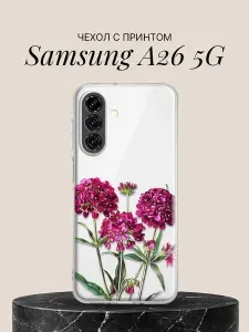 Силиконовый чехол на Samsung A26 5G 3 Цветка для Самсунг А26 5G