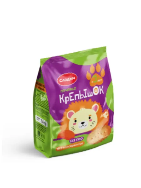 Слодыч Детское печенье КрепышОК, 245 гр, с 3 лет