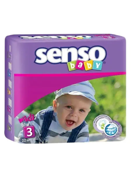 Senso Подгузники детские Baby Midi 3-22 шт