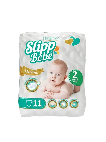 PREDO Детские Подгузники Slipp Bebe №2 (3-6 кг.) 11шт
