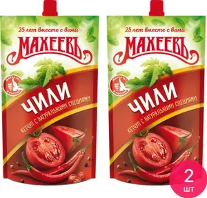 Кетчуп Махеевъ Чили с натуральными специями, дой-пак 300г / соус томатный (комплект из 2 шт)