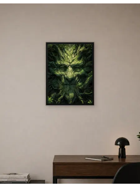 Postersbase Интерьерный постер Зеленый Человек Дерево Лицо 30x40