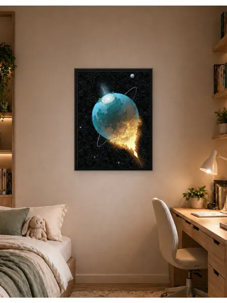Postersbase Плакат Уничтожение планеты в Серебряном космосе 30x40