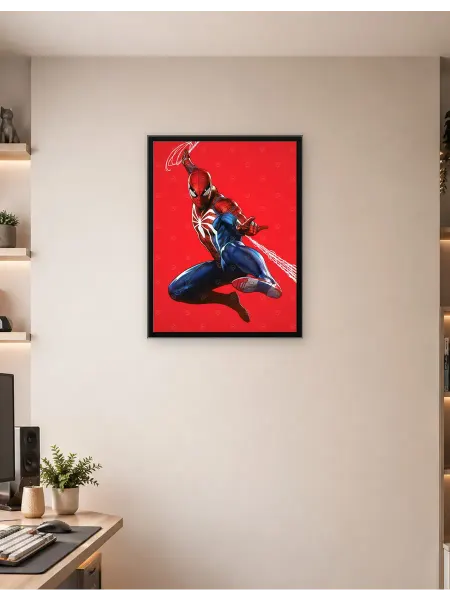 Postersbase Постер Человек-паук На красном 30x40
