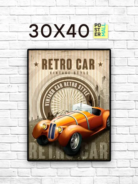 Poster Mall Постер на стену Винтажный интерьерный . Ретро 30х40