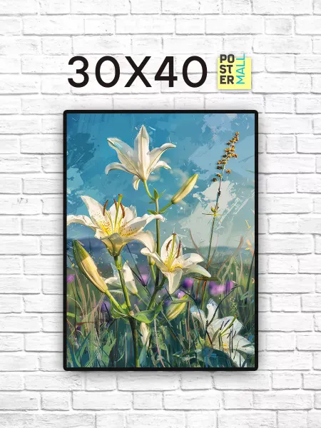 Poster Mall Постер на стену Картина "Лилии в поле" 30х40