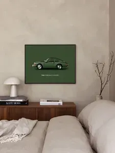 Постер для интерьера "Классический плакат Porsche" 30х40 см.
