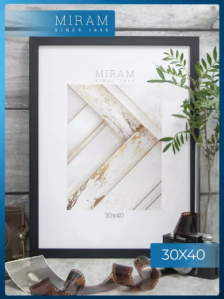 МИРАМ Рамка 30х40 для фото, картины, постера белая