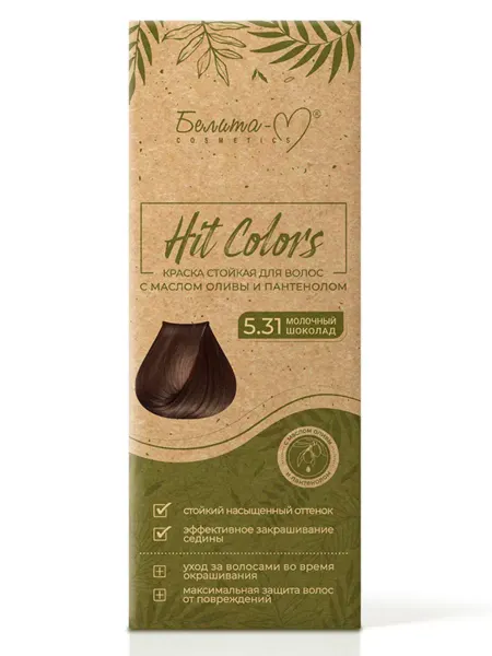 BELITA Краска стойкая для волос HIT COLORS № 5.31 Молочный шоколад