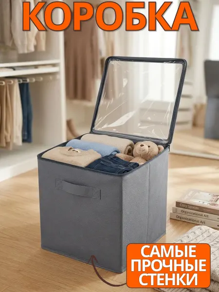 Фабрика хранения Коробка с прозрачной крышкой для хранения 31*31*31