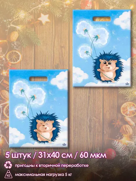 Bestmarket Подарочный пакет 5 штук 31х40см