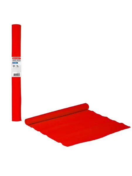 Гофрированная бумага красная 32 г м2 50х250 см BRAUBERG