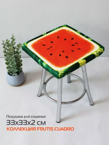 МАТЕX Подушка на стул МАТЕХ FRUTIS CUADRO 33х33 см, арбуз